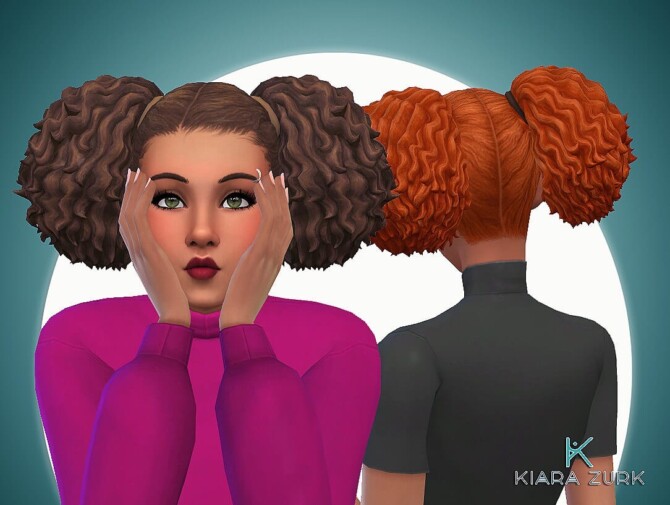 Sims 4 Tracy Pigtails at My Stuff Origin