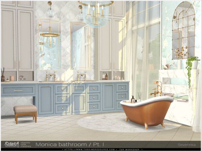 Sims 4 Monica Bathroom Pt.I furniture by Severinka  at TSR