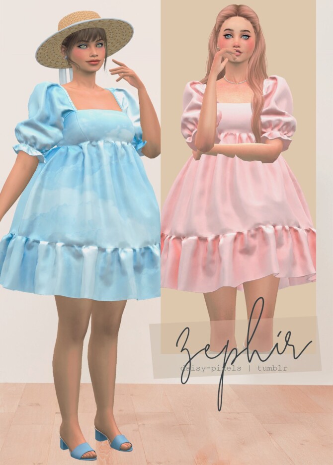 Sims 4 Zephir Dress at Daisy Pixels