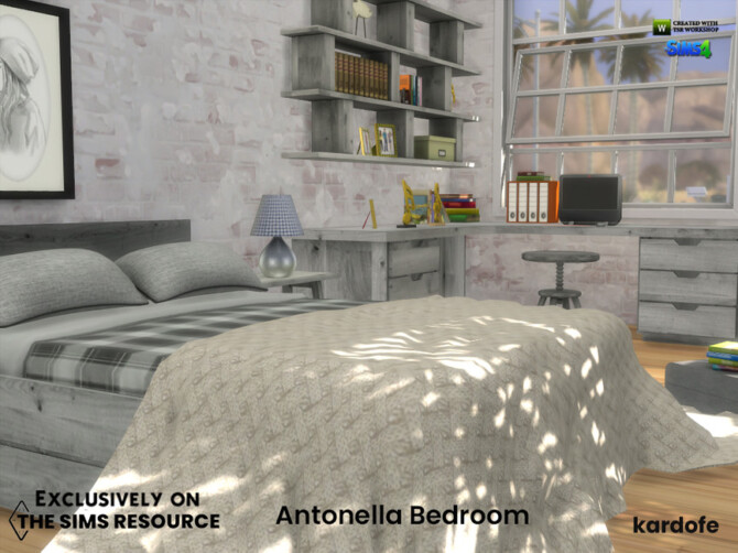 Sims 4 Antonella Bedroom by kardofe at TSR