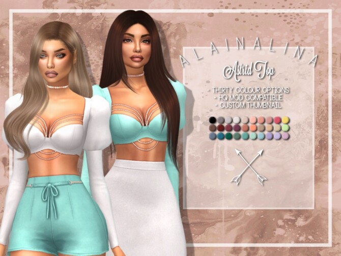 Sims 4 Astrid Top at AlainaLina