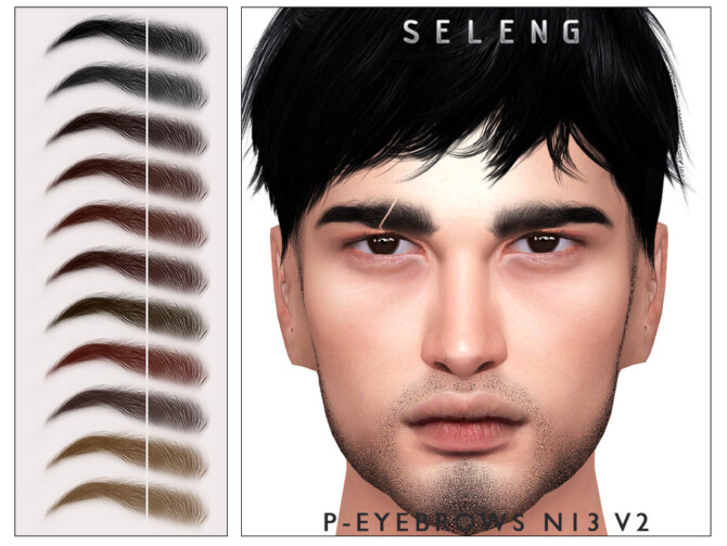 Sims 4 P Eyebrows N13 V2 by Seleng at TSR
