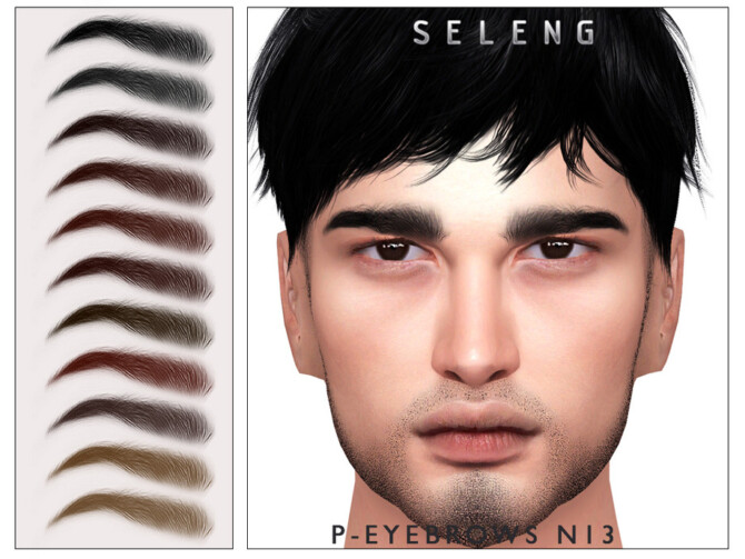 Sims 4 P Eyebrows N13 by Seleng at TSR
