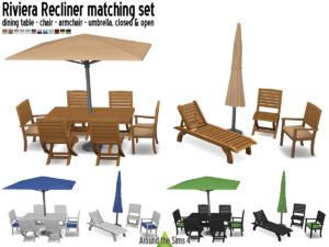 Riviera recliner matching set at Around the Sims 4