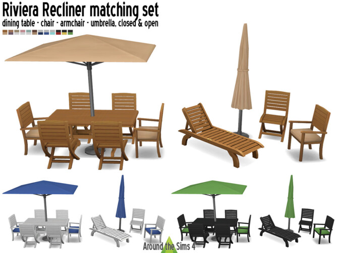 Sims 4 Riviera recliner matching set at Around the Sims 4