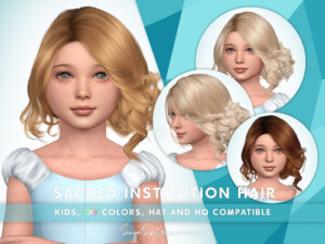 Sacred Institution hair kids by SonyaSimsCC at TSR