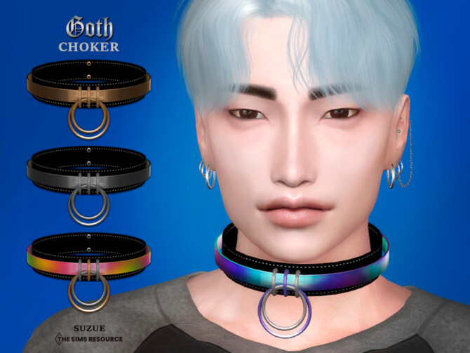 Sims 4 Goth Choker by Suzue at TSR