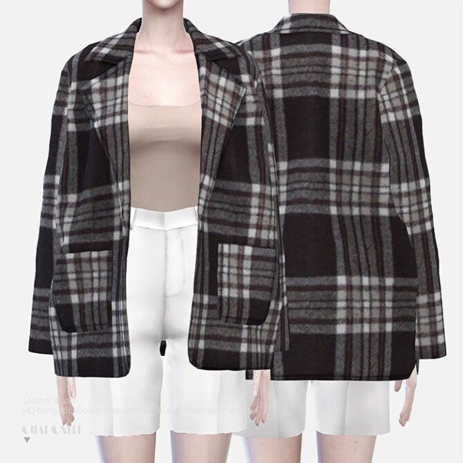Sims 4 Leather Blazer at Charonlee