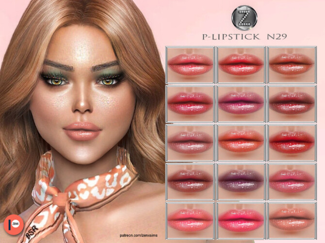 Sims 4 LIPSTICK N29 by ZENX at TSR