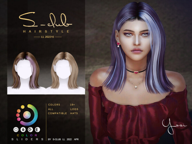 Sims 4 Mi long female hair (Yosi) by S Club at TSR