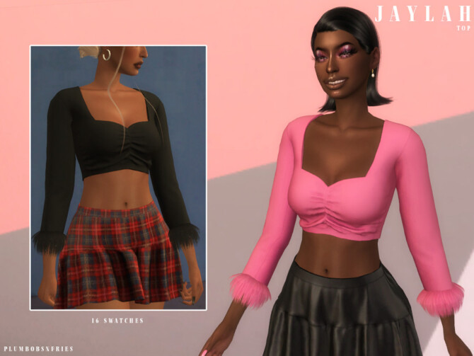 Sims 4 JAYLAH TOP by Plumbobs n Fries at TSR