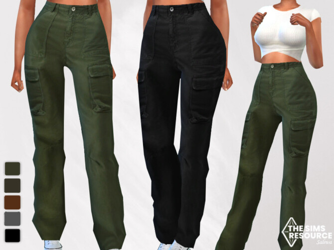 Sims 4 New Style Female Cargo Pants by Saliwa at TSR