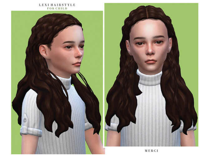 Sims 4 Lexi Hair for Kids by  Merci  at TSR