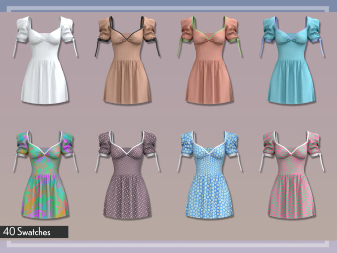 Sims 4 Mae Anne dress by belal1997 at TSR